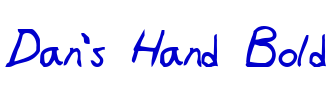 Dan's Hand Bold шрифт
